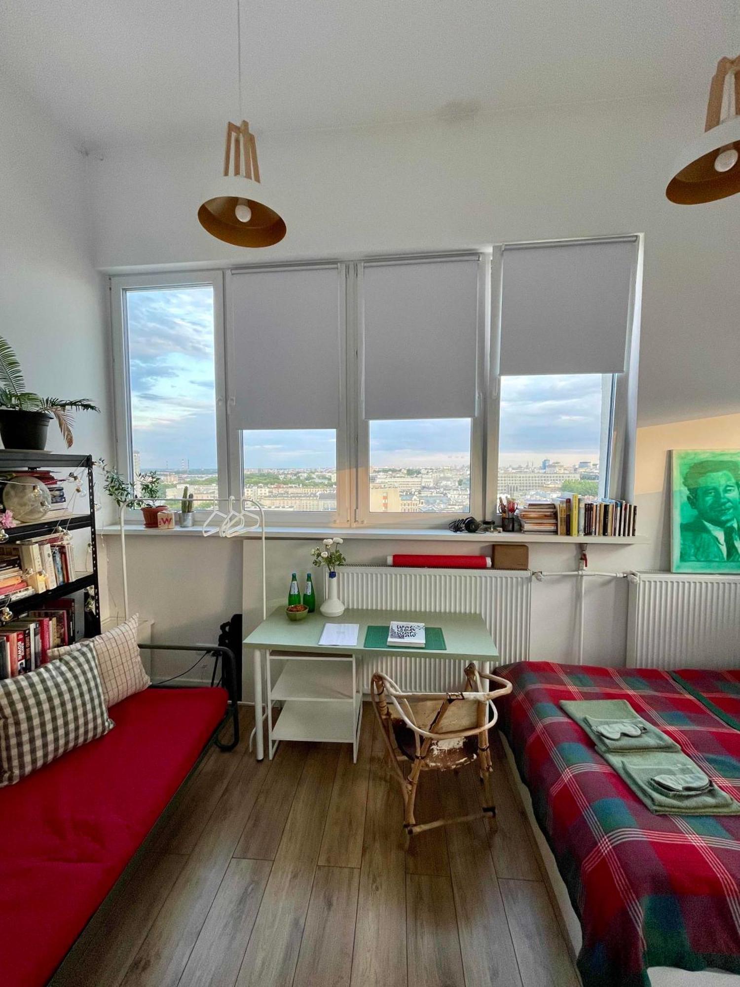 Appartement Atelier W Sercu Warszawy Z Panoramicznym Widokiem à Varsovie Extérieur photo